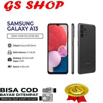 SAMSUNG GALAXY A13 4/128GB & 6/128GB Harga 1,800,000 rupiah*Gratis Ongkir