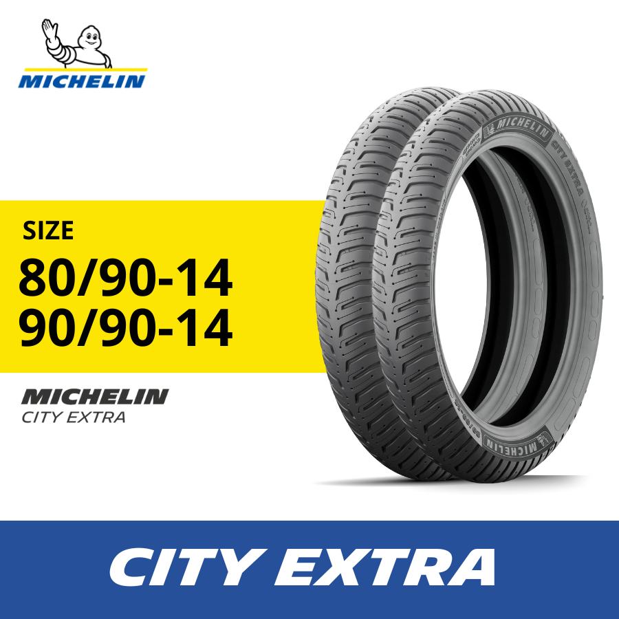 Sepasang Ban Motor Vario Beat Mio Michelin City Extra 90-90 R14 dan 80-90 R14 - Ban Motor Tubeless Harga 958,320 rupiah*Gratis Ongkir
