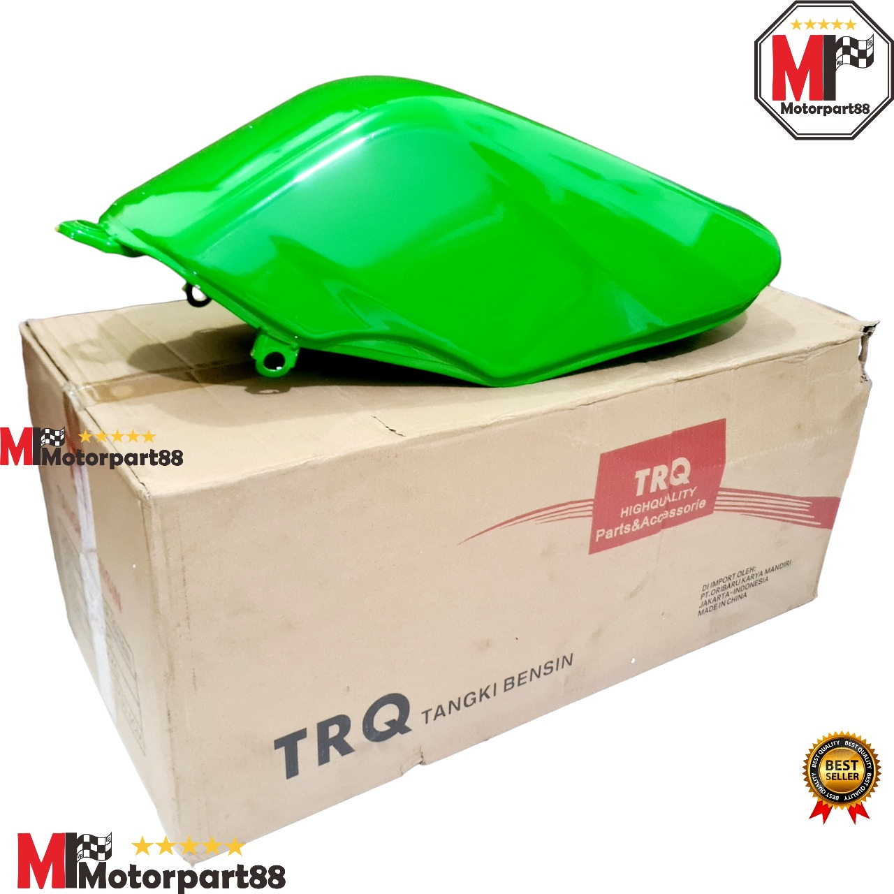 TRQ Kawasaki Ninja 150 R new outdoor petrol tank tank green TRQ Harga 663,000 rupiah*Gratis Ongkir