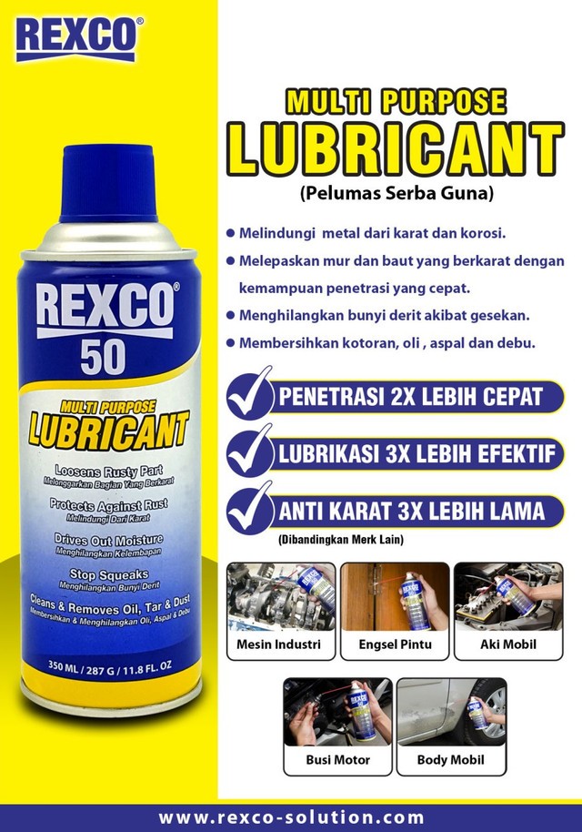 Rexco 50 Pelumas Serba Guna / Anti Karat 120 Ml Harga 44,268 rupiah*Gratis Ongkir