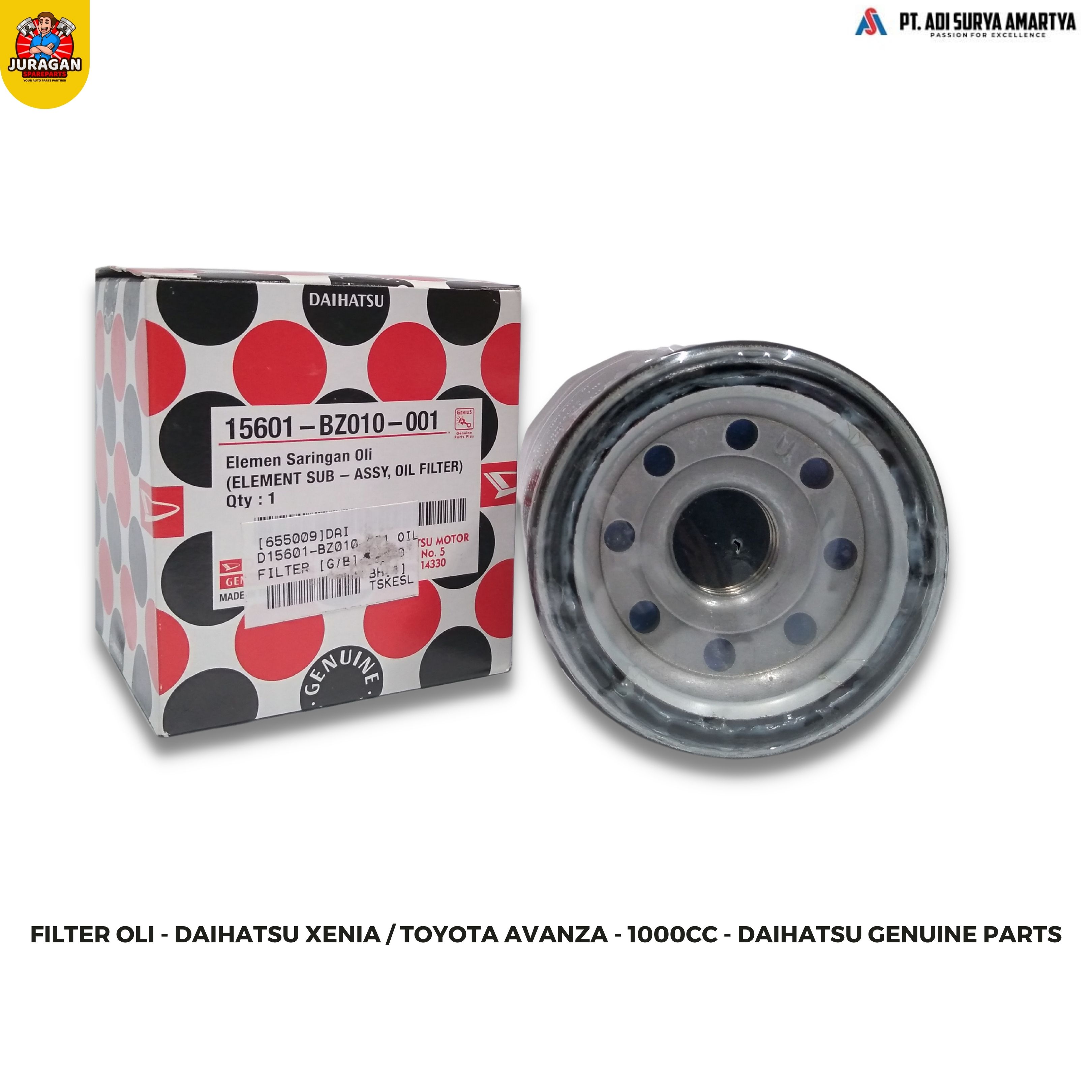 Filter Oli Daihatsu Xenia / Toyota Avanza 1000Cc - Original Daihatsu Harga 46,600 rupiah*Gratis Ongkir