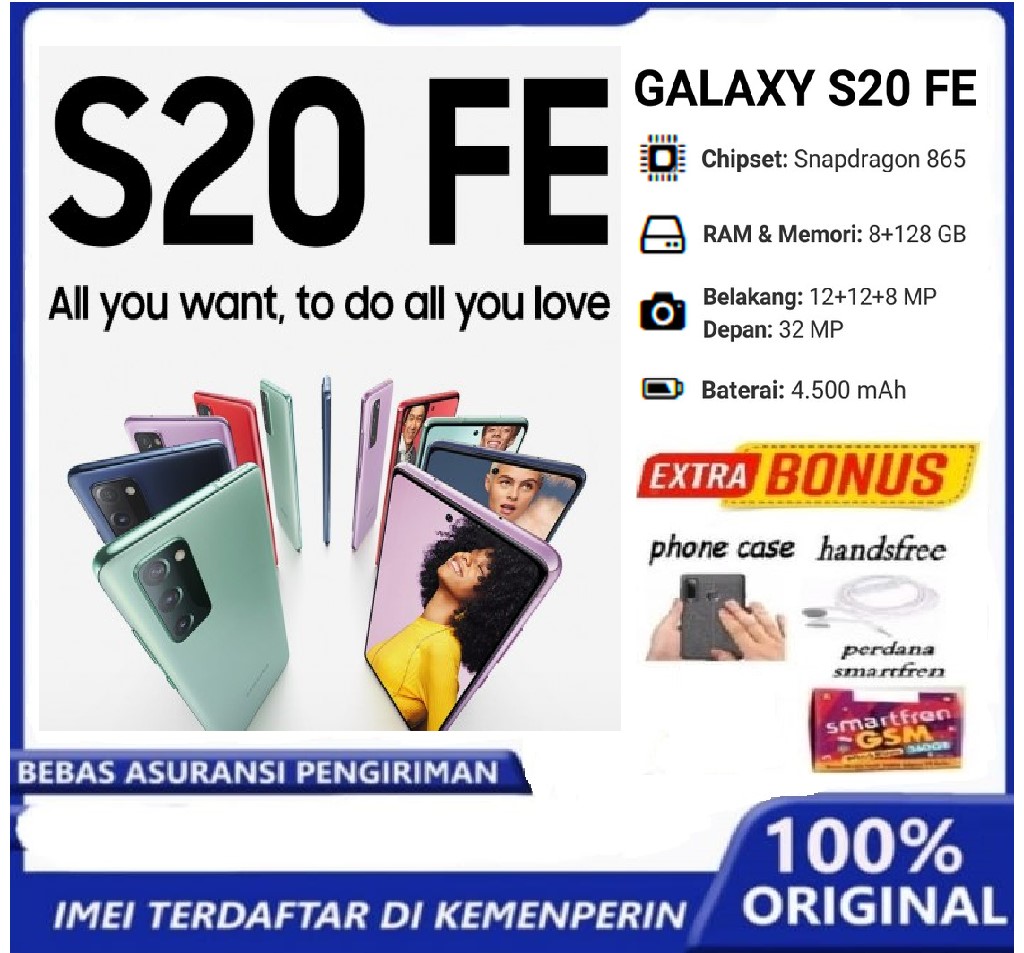 Smartphone Samsung Galaxy S20 FE RAM 8 GB ROM 128 GB & 8/256 GB - Promo Giá 3,520,000 Đồng*Miễn phí vận chuyển