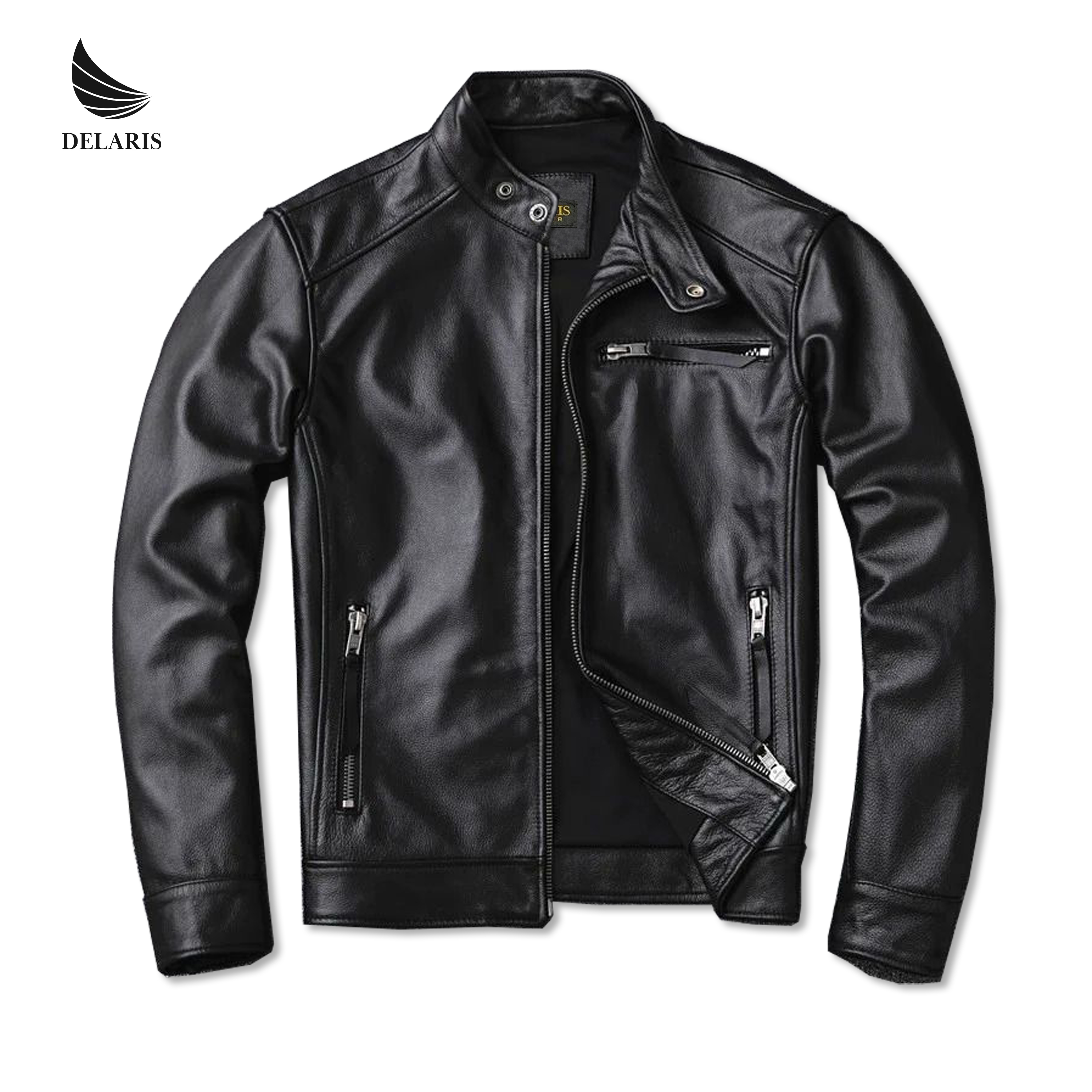Delaris - Leather Jacket Model Basic Kulit Asli Giá 1,199,000 Đồng*Miễn phí vận chuyển