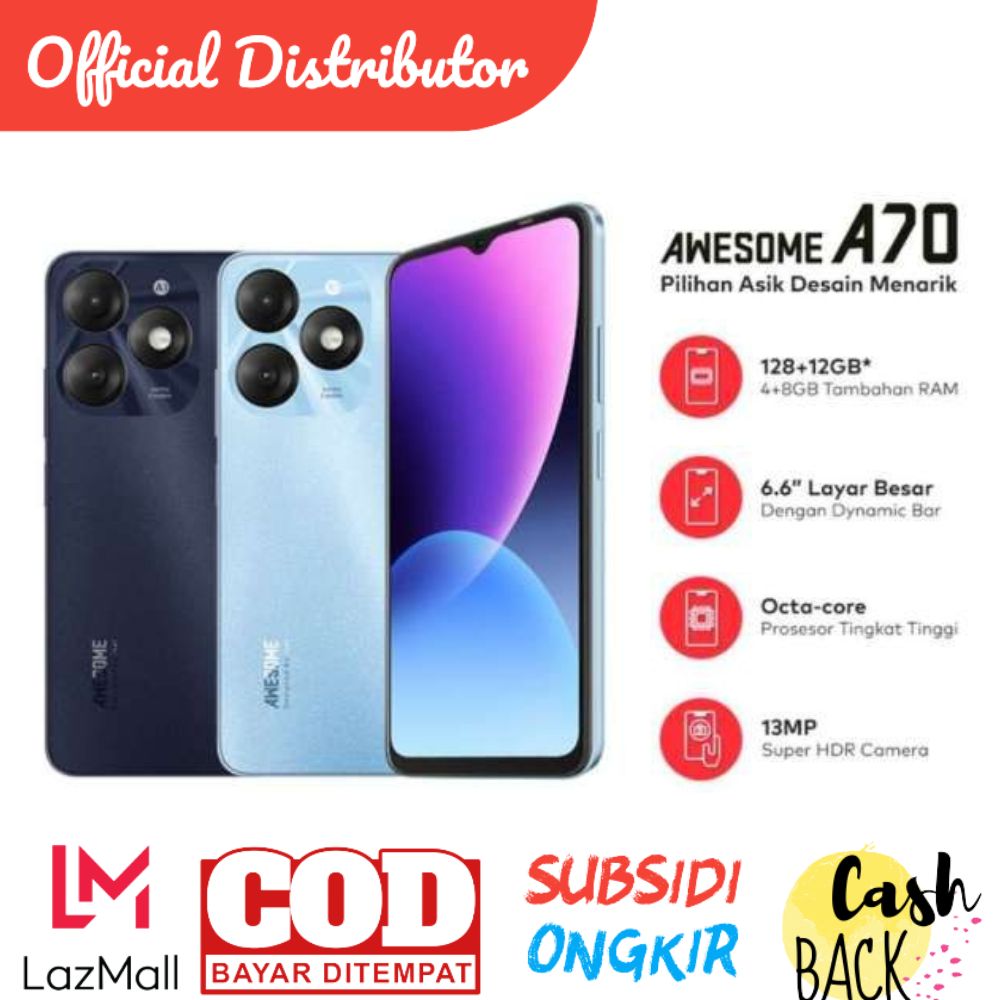 Infinix Itel A70 4/128GB - 5000mAh Baterai Besar - 6.6inch Display Original Harga  989,009 Ringgit*Penghantaran Percuma