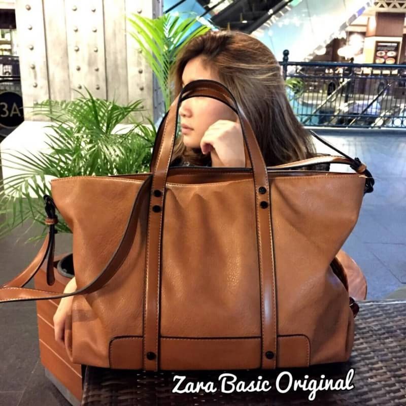 Tas Zara Wanita Totebag Tote Bag Zara Basic Import Ori Premium Original  Jinjing Fashion Wanita Murah