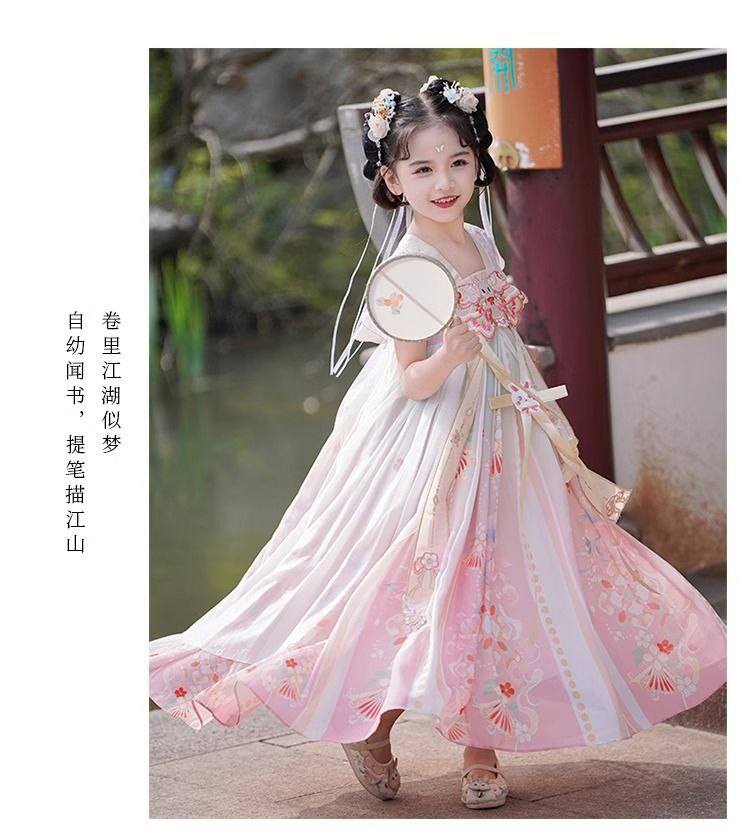 Dress Hanfu Cheongsam Qibao Imlek CNY Anak Perempuan Flying Fox