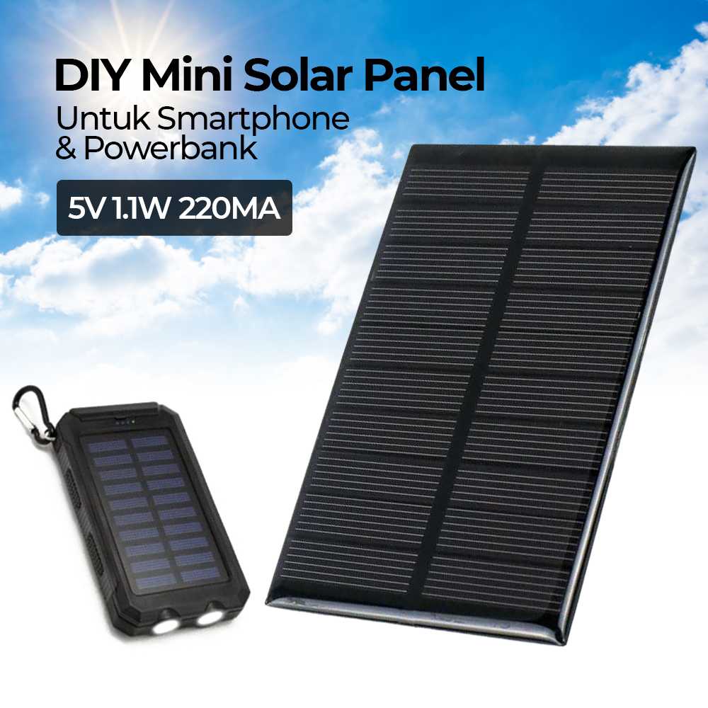 BISA COD Solar Panel for Smartphone Sumber Listrik Baterai Tenaga Surya  Matahari Outdoor Chargeran Casan Charger Cas Hp Rakit Sendiri Kecil