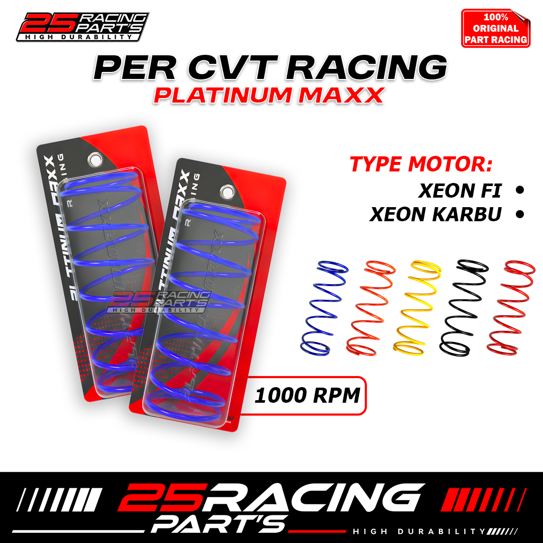 Percvt Racing 1000Rpm- Platinum Maxx- Xeon Fi- Xeon Karbu- Xeon Gt- 44D- Pnp Harga 99,000 rupiah*Gratis Ongkir