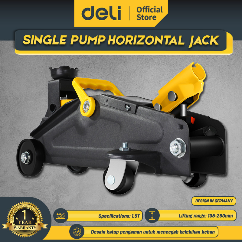 Deli Dongkrak Buaya Floor Jack Dongkrak Mobil DQ-WD1.5T290 Harga 447,000 rupiah*Gratis Ongkir