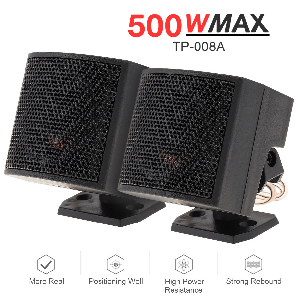 Carstools 1 Pair Tp-008A 500W Maximum High Efficiency Tweeter Speaker Stereo Car Audio Pair Harga 23,568 rupiah*Gratis Ongkir