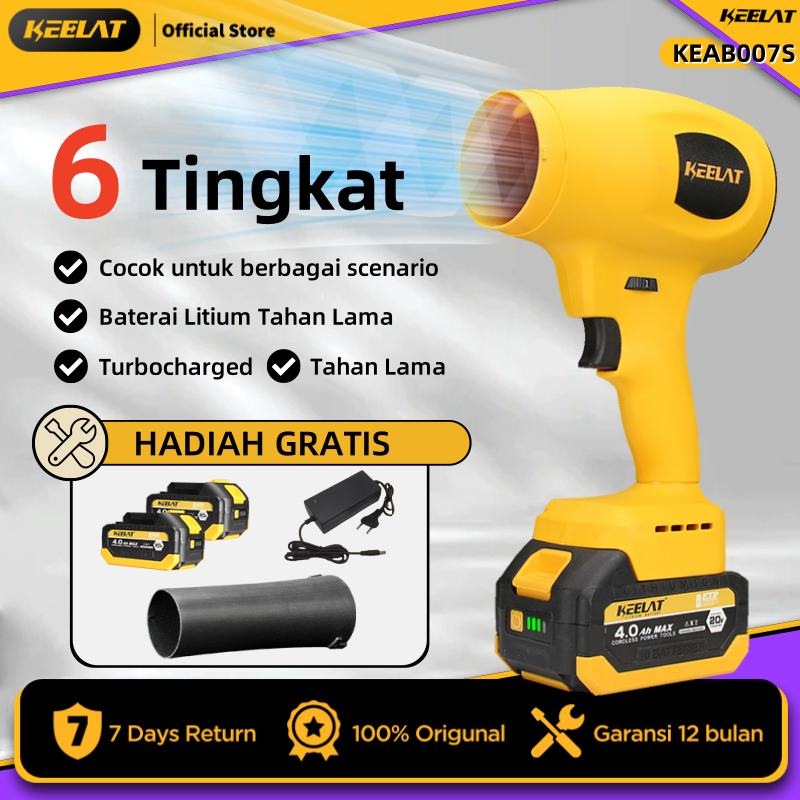 【Keelat Keab007S】Powerful Turbine Fan Turbo Charged Fan Wireless Multi-Level Adjustment Spray Fan Professional Turbine Dryer High Power Electric Fan for Household Large Power Lithium Battery Harga 286,110 rupiah*Gratis Ongkir