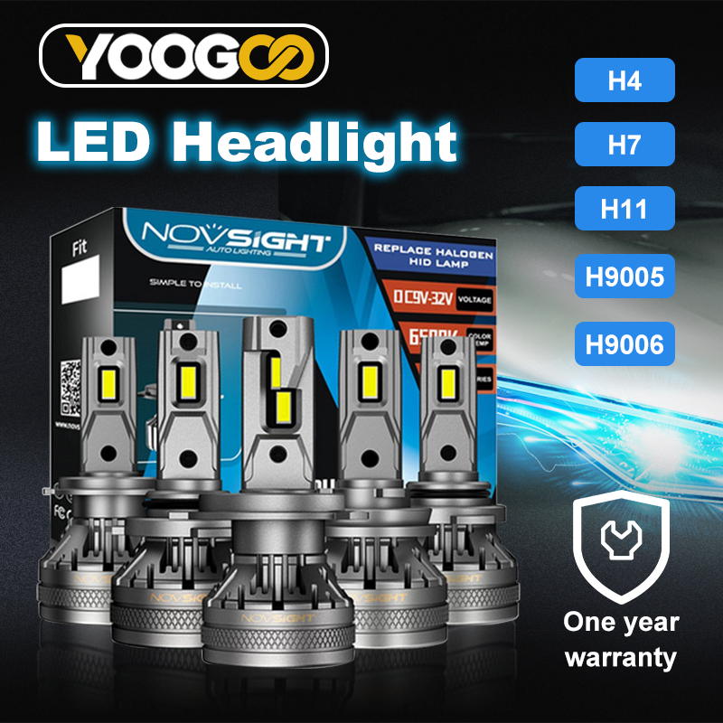 YOOGOO Novsight N37 H4 / H11 / 9005 Bohlam Lampu Depan LED 120W 22000LM 6500K Dengan Fungsi Decoding Lampu Depan Mobil Garansi 3 Tahun Harga 620,000 rupiah*Gratis Ongkir