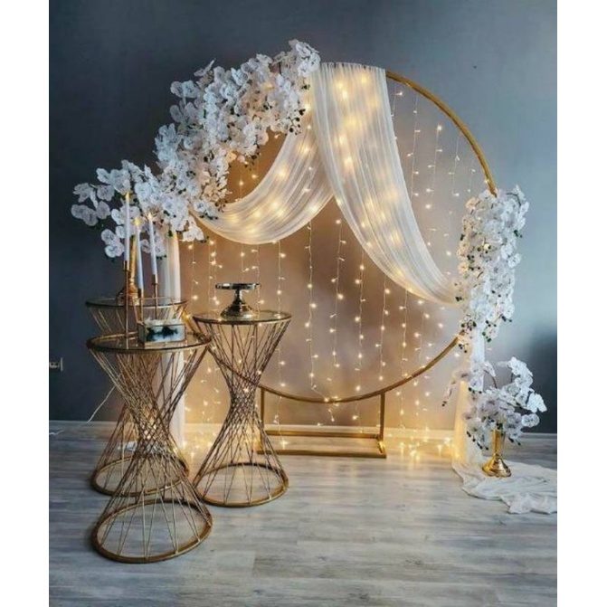 Harga lampu hias	 Dekorasi Elegant / Dekorasi Serbaguna Dekorasi Wedding Dan Lamaran Model Lingkaran Ready Stock Mengg 	