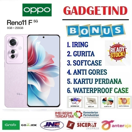 Sale Oppo Reno 11F 5g 8/256Gb - Size: 6.7 Inches Screen Ratio: 93.4% Resolution: Fhd+ (2412X1080) Harga 2,380,800 rupiah*Gratis Ongkir