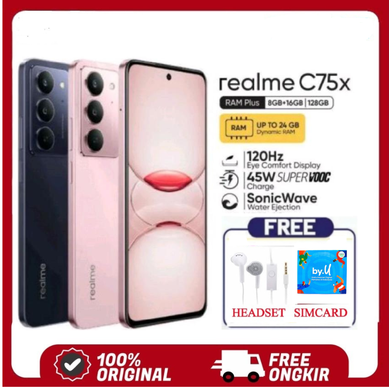 Realme C75X 8/128 - Ip68/69 Anti-Dust & Water | 5600Mah 45W Fast Charge) Battery - Coral Pink Giá 1,750,000 Đồng*Miễn phí vận chuyển