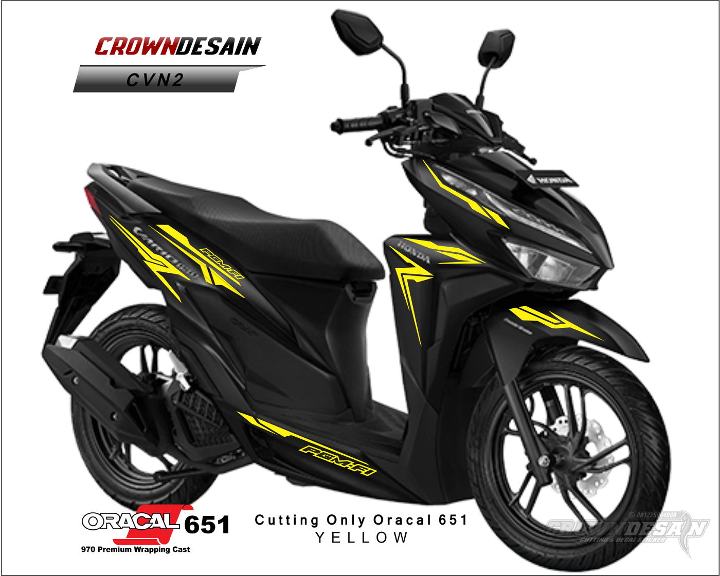 Laz Cutting Sticker For Honda Vario New Cutting Vario New