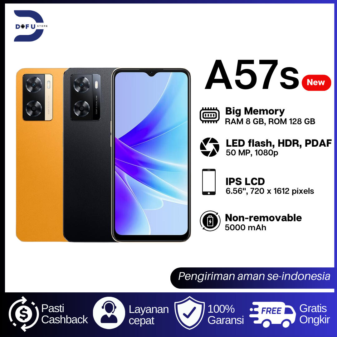 [PROMO] HP A57S RAM 6/128 GB FREE GARANSI 1 TAHUN Harga  899,000 Ringgit*Penghantaran Percuma