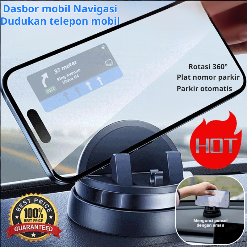 Dudukan ponsel mobil, dudukan ponsel navigasi antiselip di dasbor mobil, dudukan ponsel plat nomor parkir putar, dudukan navigasi Harga 55,924 rupiah*Gratis Ongkir