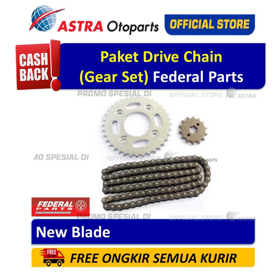 Paket Drive Chain Federal Parts New Blade Harga 155,000 rupiah*Gratis Ongkir
