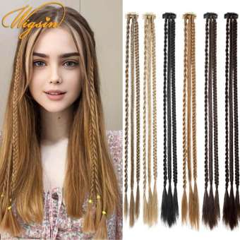 22Inch Long Straight Box Braid Hair Extension Natural Soft Synthetic Hairpiece for Women