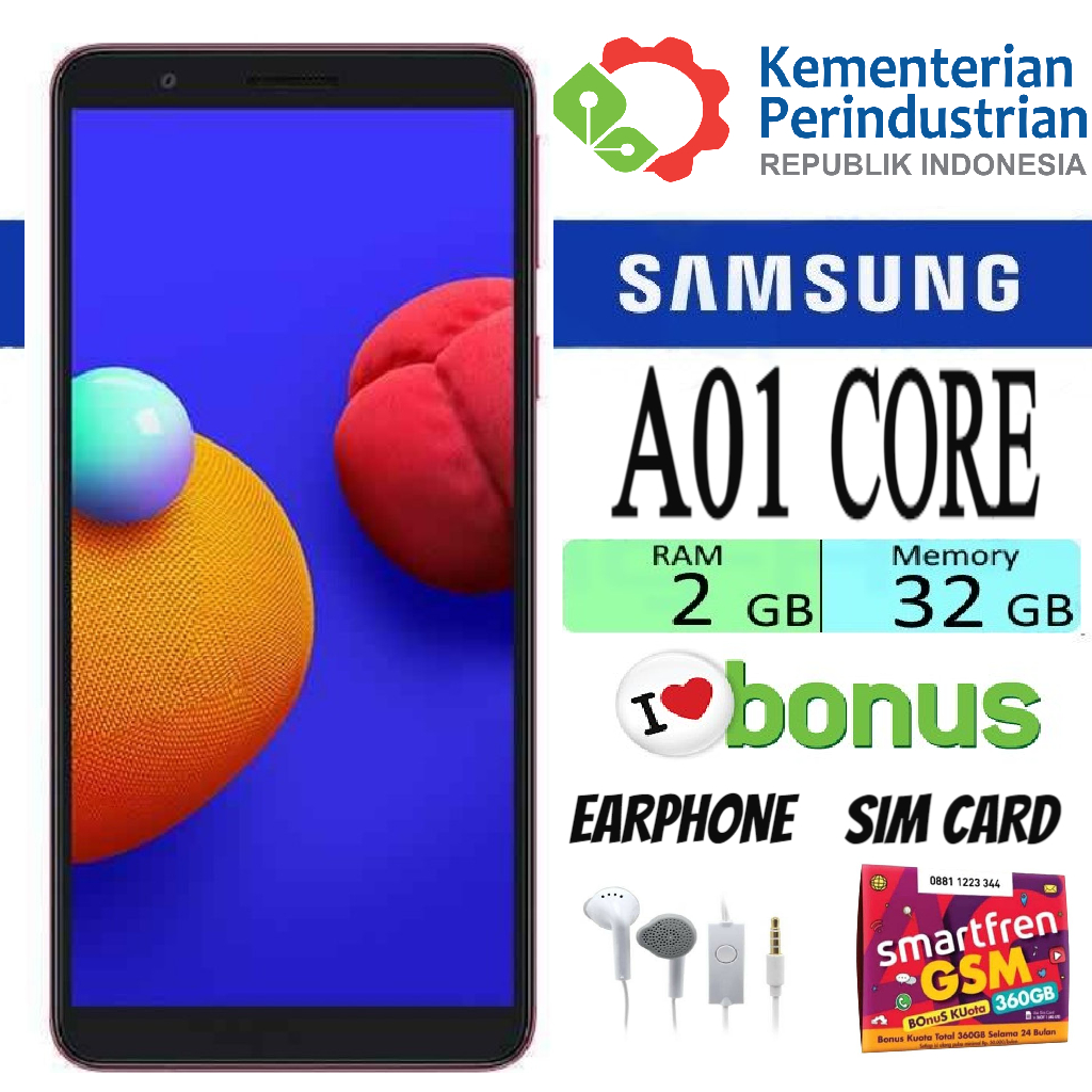 SAMSUNG GALAX A01 CORE RAM 2/32 GB - Sein Garansi Giá 975,000 Đồng*Miễn phí vận chuyển