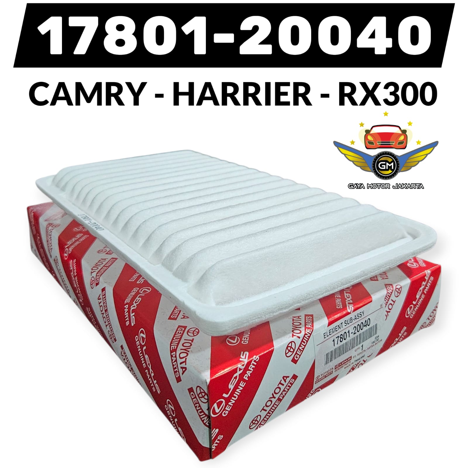 Filter Udara Toyota Camry 2001-2006 - Toyota Harrier XU10 OEM 17801-20040 Harga 88,000 rupiah*Gratis Ongkir