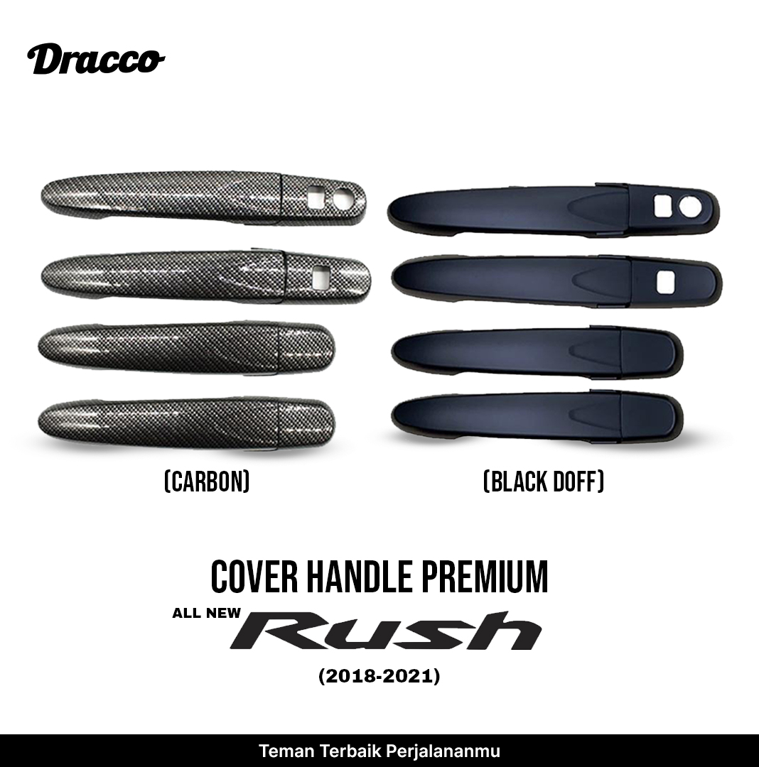 Handle Cover All New Rush 2018-2021 Carbon & Black Doff Car Door Handle Cover Dracco Accessories Harga 90,000 rupiah*Gratis Ongkir