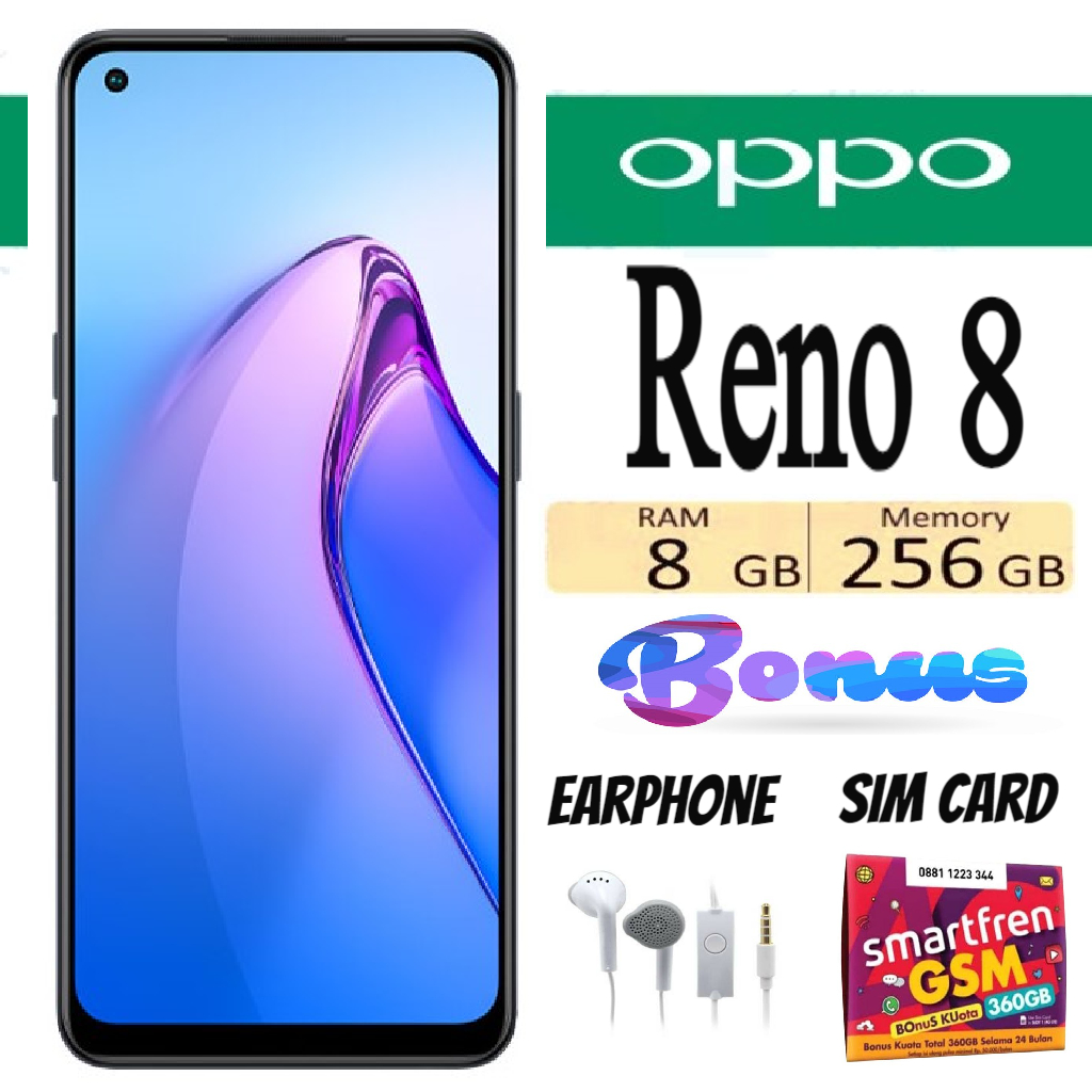 PROMO !!! HP OPPO RENO 8 RAM 8/256 GB Kelengkapan Fullshet - Bergaransi Giá 2,777,600 Đồng*Miễn phí vận chuyển