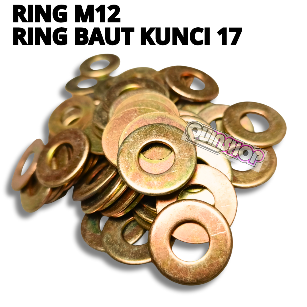 Wholesale 100Pcs) M12 Plate Ring for 17 Lock Bolts | M12 Steel Plate Ring Is Strong, Durable, Anti-Rust, Suitable for Motorcycles, Cars and Other Tools Harga 9,000 rupiah*Gratis Ongkir