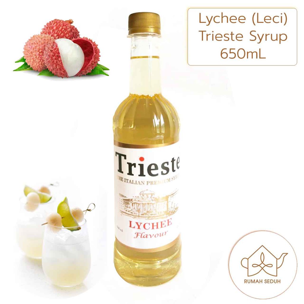 650 mL Trieste Lychee Syrup - Sirup Litchi - Sirop Leci Letci Strop Premium