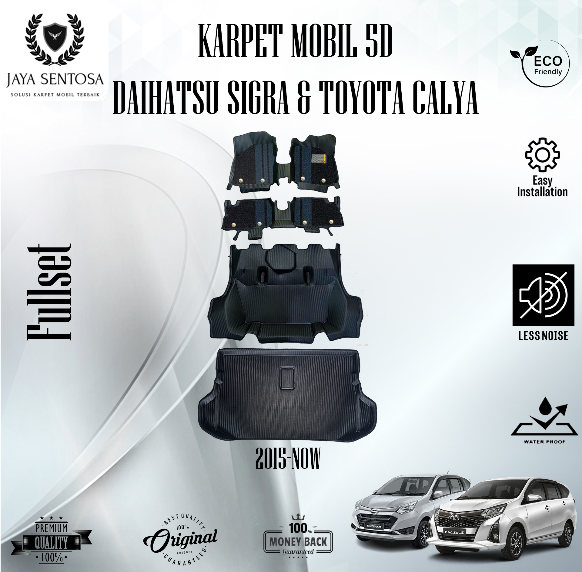 Karpet Mobil Daihatsu Sigra Dan Toyota Calya 2016-2024 + Alas Kaki Karpet 7D New Model 3 Baris Harga 300,000 rupiah*Gratis Ongkir