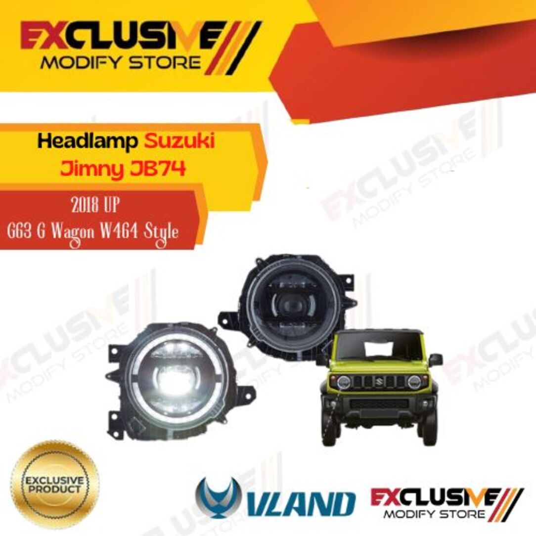 Vland headlamp Suzuki Jimny jb74 2018 up model G63 G Wagon w464 style Harga 8,750,000 rupiah*Gratis Ongkir