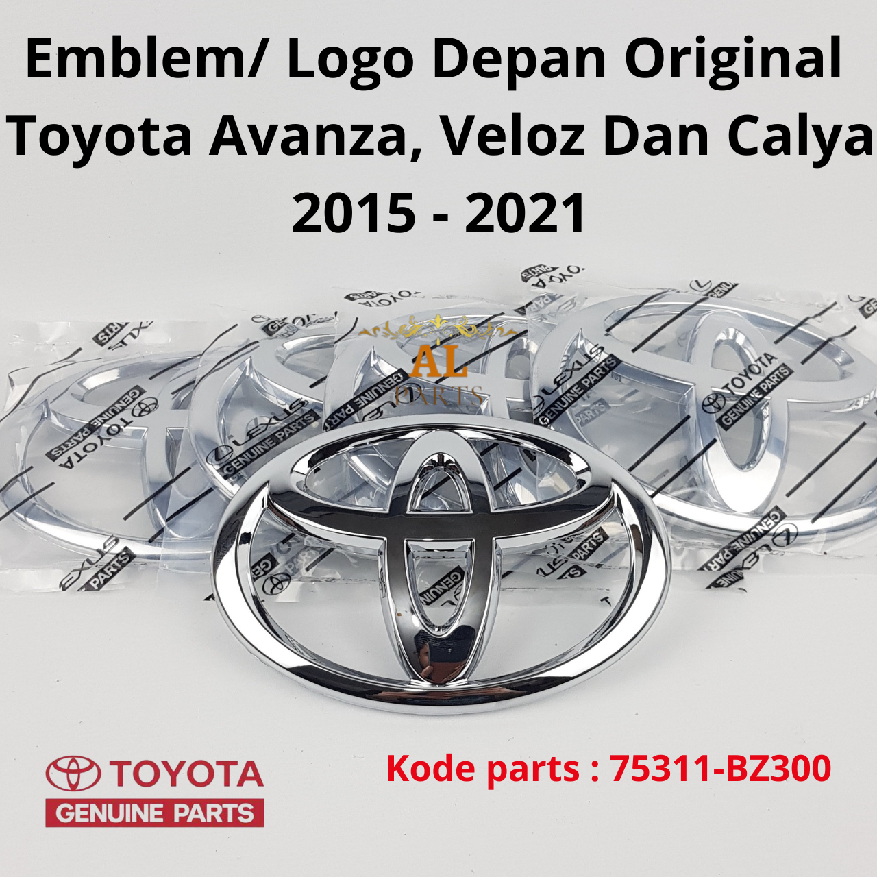 Toyota Avanza, Veloz and calya original front logo emblem 1.2.2021 no part 75311-bz300 Harga 54,500 rupiah*Gratis Ongkir