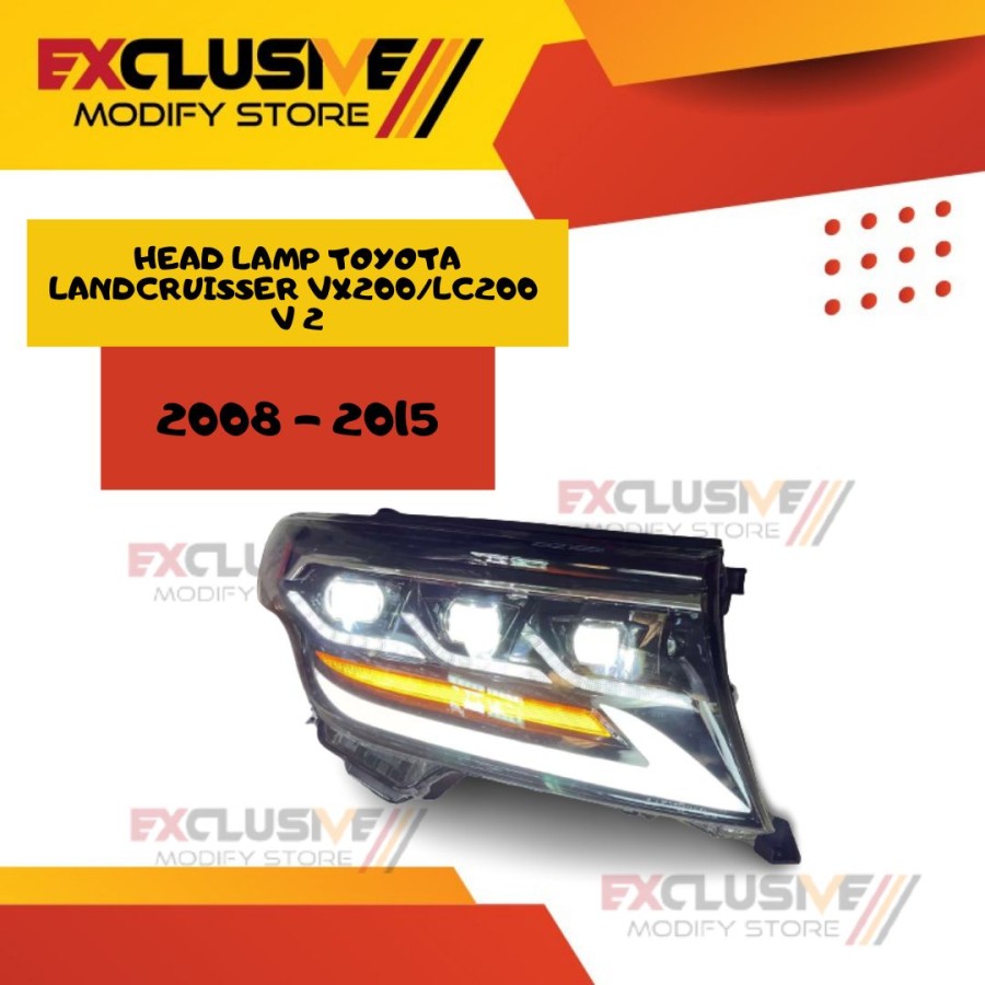 HEAD LAMP/HEADLIGHTS TOYOTA LAND CRUISER LC200/VX200 V2 2008 - 2015 Harga 14,850,000 rupiah*Gratis Ongkir