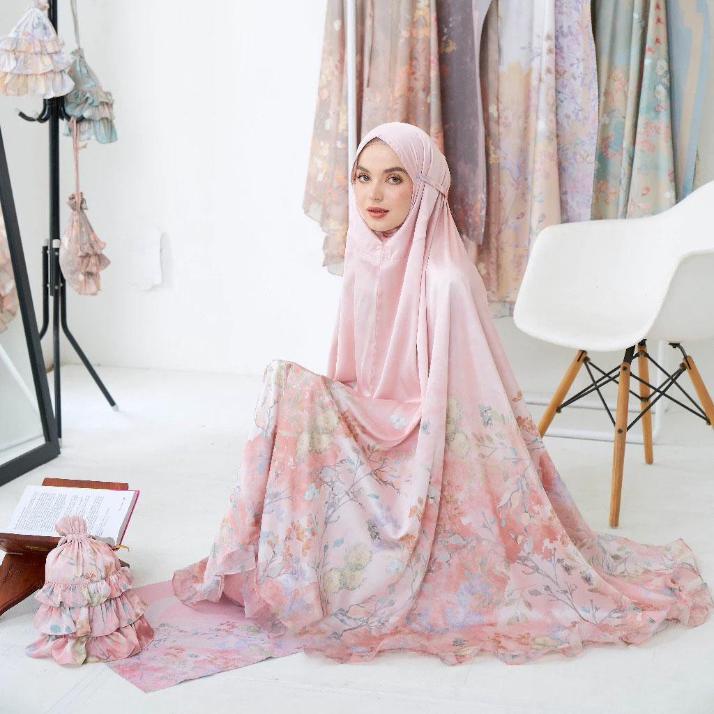 Adult Mukena 2in1 Luxurious Lace Armany Silk Super Foil Premium Comfortable Muslim Beautiful Motif Muk…