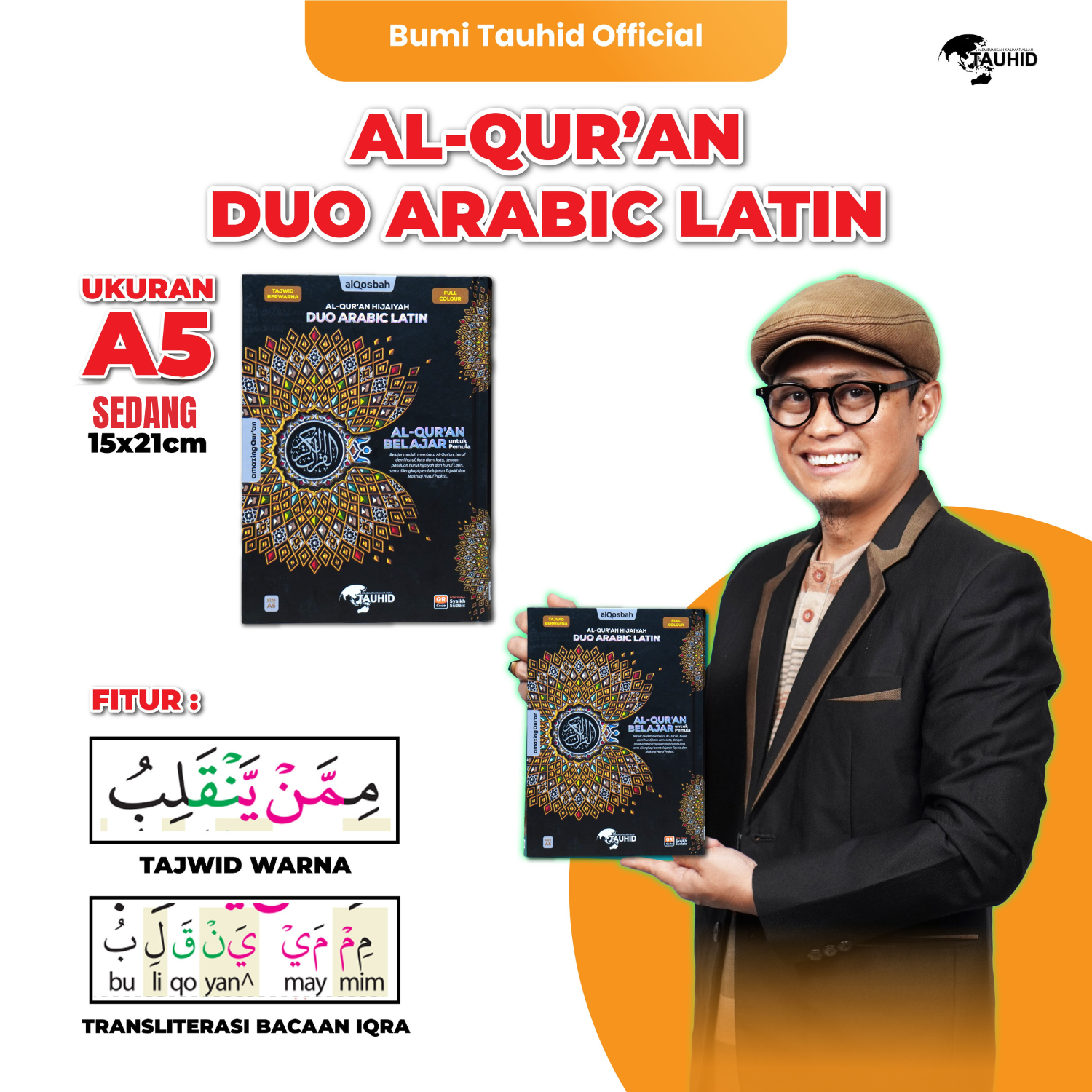 Al Quran Duo Arabic Latin A5 Alquran Learn Hijaiyah Al Quran and Iqro at the Same Time