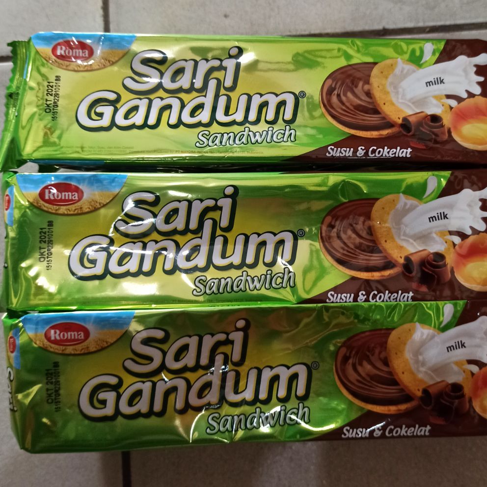 Jual Roma Sari Gandum Sandwich 115 Gr Rasa Cokelat Peanut Butter ...