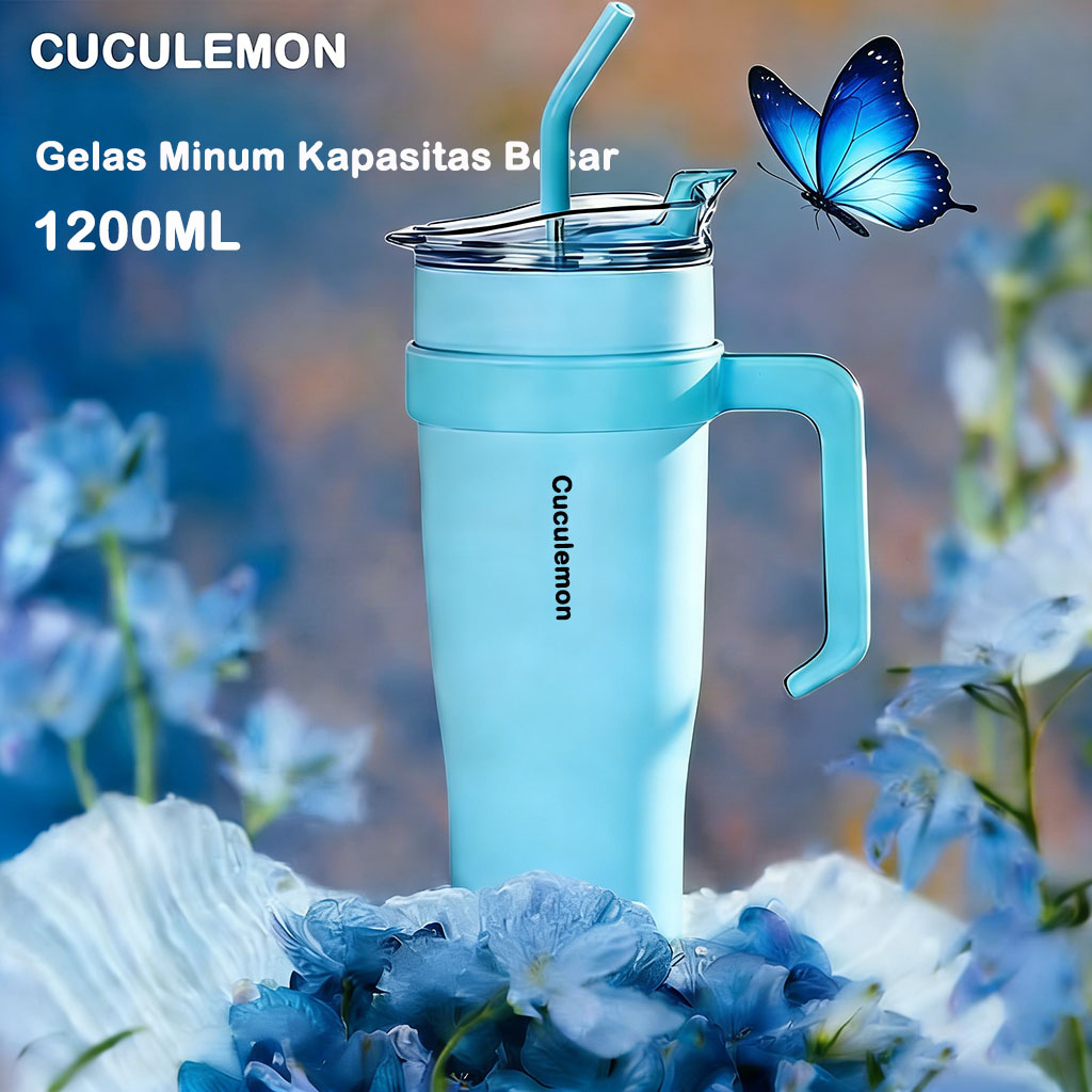 Cuculemon drink bottle tumble stainless steel 1.2l large capacity heat-resistant cold coffee thermos