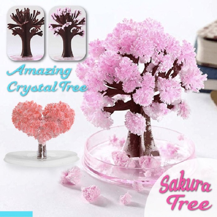 Magic sakura Cherry Paper Tree Growing Tree Pohon Sakura Ajaib Dekorasi Hadiah dapat digunakan berulan…