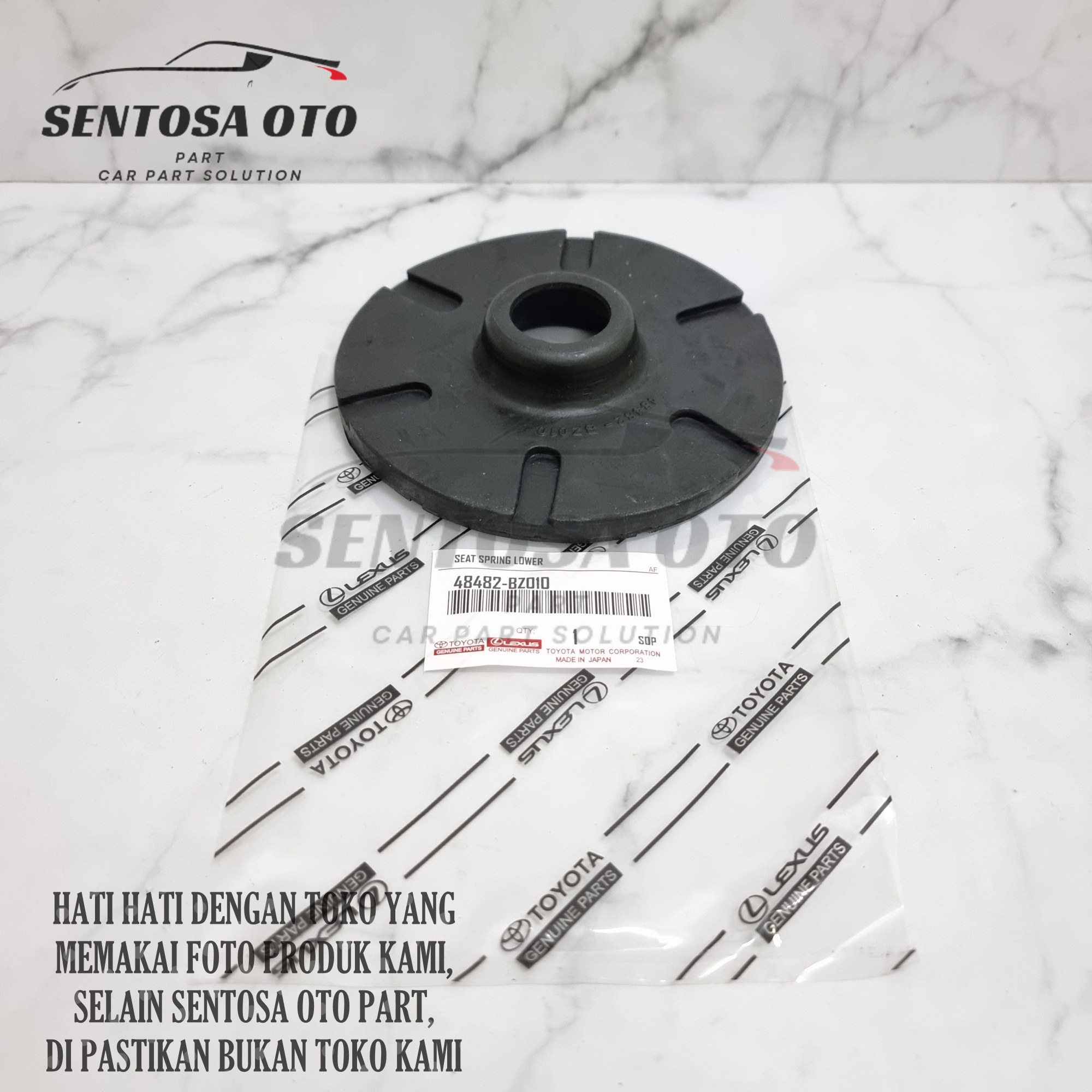 Rubber placemat per conch rear bottom Avanza Xenia Veloz rush Terios Grand Max Luxio p/n 48482-bz010 Harga 17,500 rupiah*Gratis Ongkir