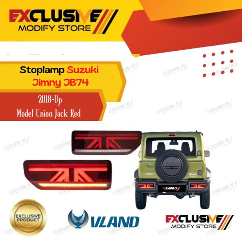 Suzuki Jimny jb74 Gen 4 2018-up stoplamp model Union Jack Red Vland Harga 5,950,000 rupiah*Gratis Ongkir