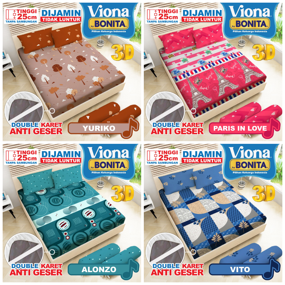 Viona by Bonita-King fitted sheet 180x200 tall 25