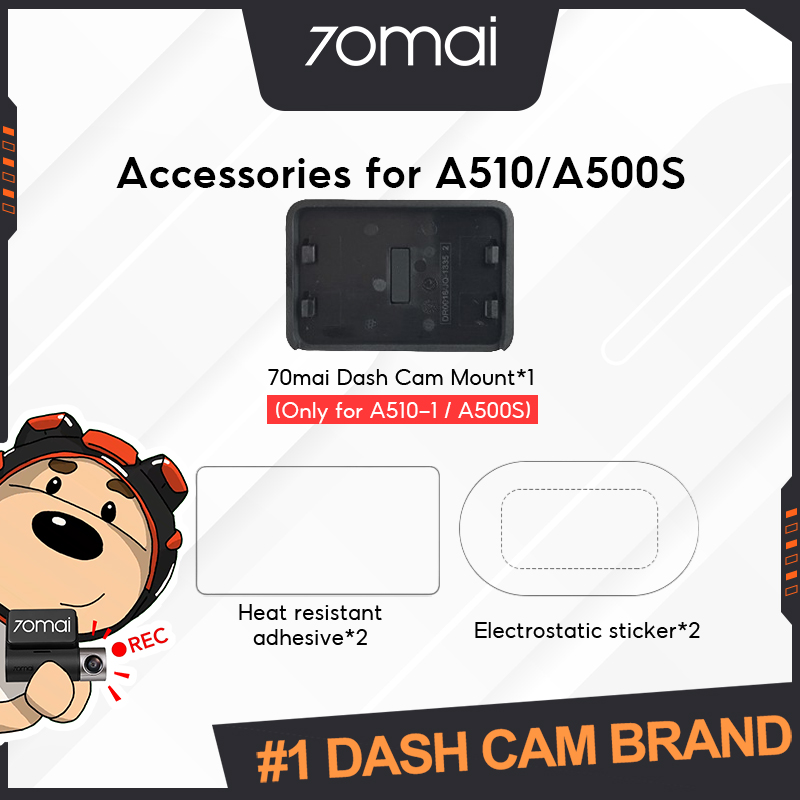 70mai Dash Cam Tools Packs Only for A800S-1/A500S-1/D06/M300 Static Sticker High Temperature Adhesive and Bracket Harga 99,999 rupiah*Gratis Ongkir