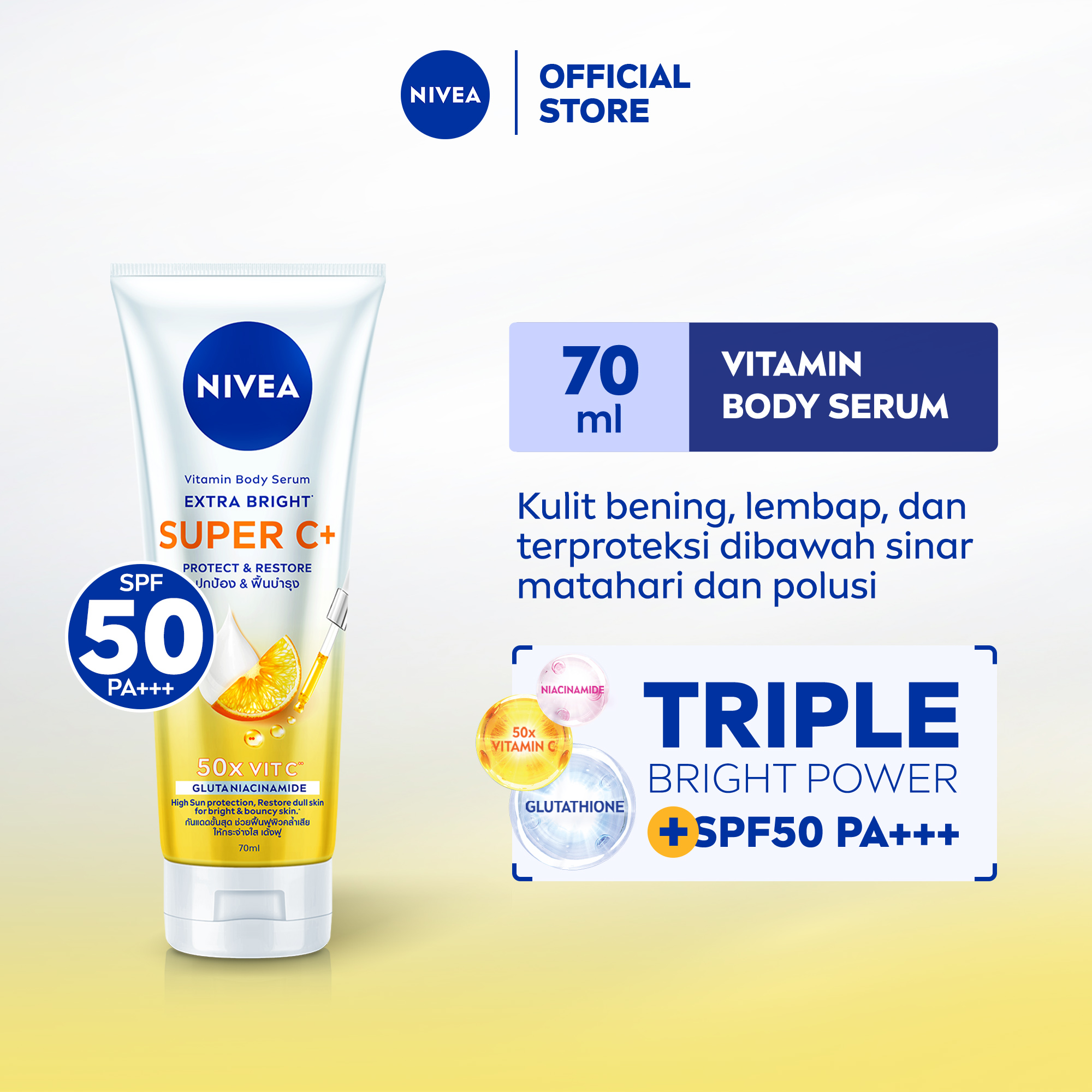 cara pemakaian l-glutathione moist whitening lotion spf 70 Noera Paket Bundling Hb Bangsawan Hb Anggur L Noera Bright Glow Body Serum Noera 10 Alpha Arbutin Luxurious Booster Body Serum Essence Glutathione - Manfaat, Dosis, dan