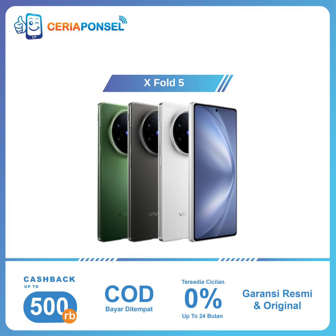 Vivo X fold 5 5G 16/512GB Snapdragon 8 Gen 3 6000mAh 80W | Vivo Indonesia official warranty 1 year Harga 23,072,000 rupiah*Gratis Ongkir