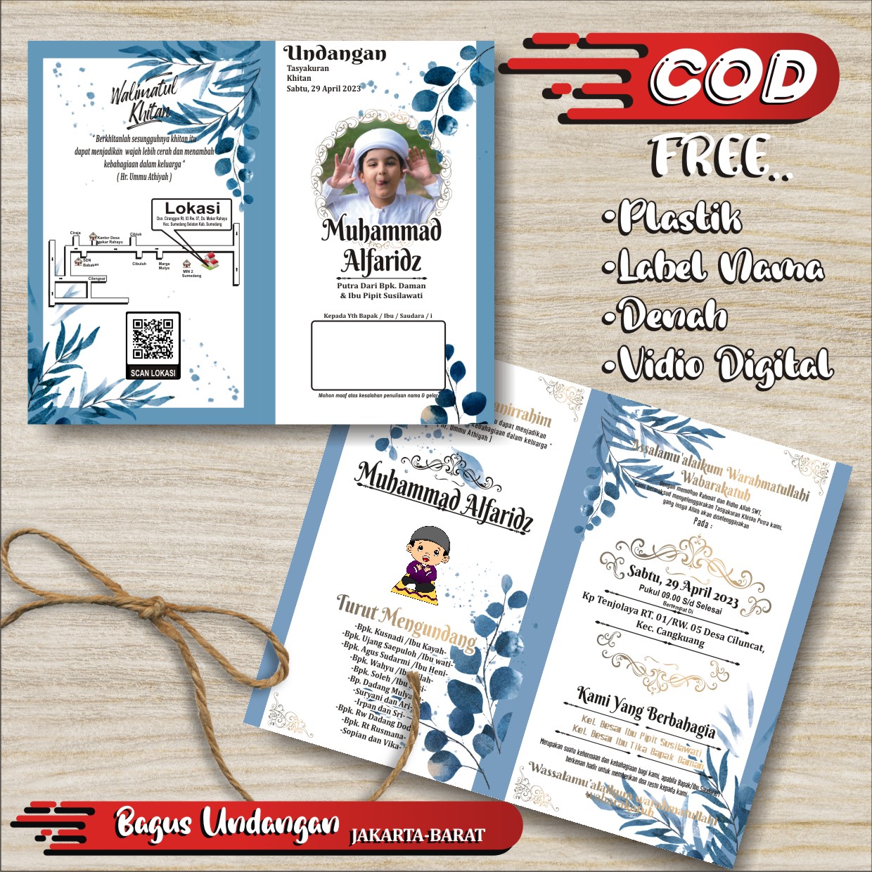 (ISI 100PCS) Undangan, Undangan Khitanan, , Undangan Pernikahan, Undangan Pernikahan Murah, Cetak Undangan. Harga  74,000 rupiah*Gratis Ongkir