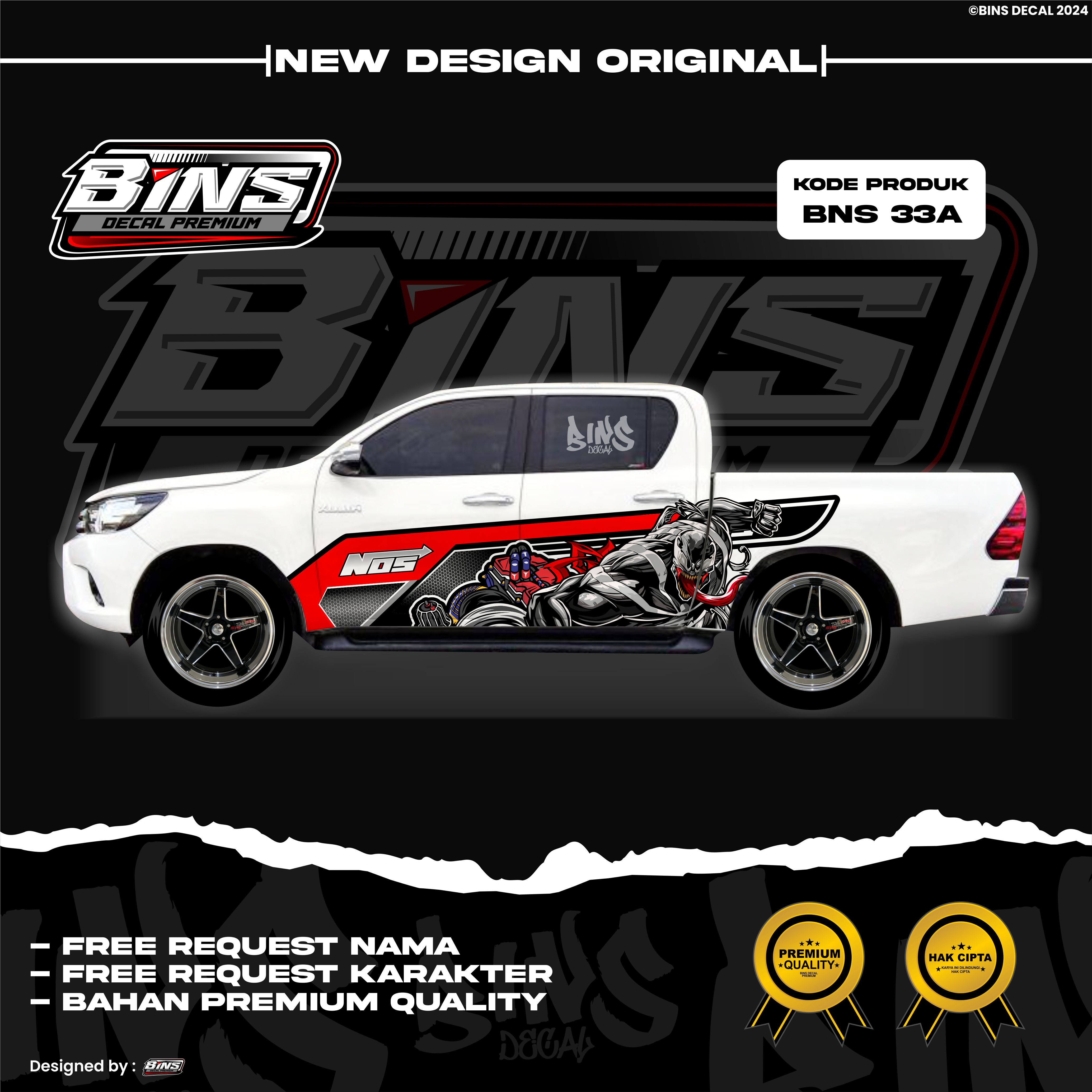 BNS33-DECALL STIKER CUSTOM MOBIL STRADA TRITON HILUX SINGLE DAN DOBEL CABIN GRATIS GANTI NAMA Harga 115,456 rupiah*Gratis Ongkir