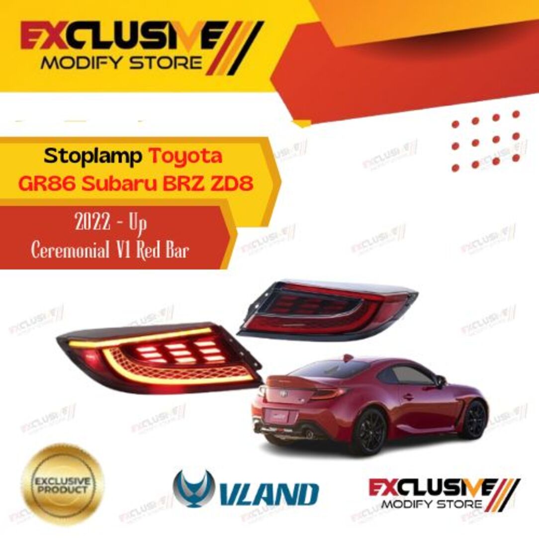 Vland yz stoplamp Toyota GR86-SUBARU BRZ zd8 red bar V1 ceremonial Harga 10,250,000 rupiah*Gratis Ongkir