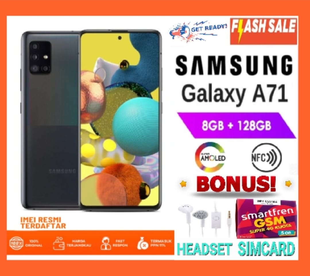 FLASH SALE !!! SAMSUNG GALAXY A71 / A 71 [8GB/128GB] - FULLSET - Bergaransi Harga  2,220,000 Ringgit*Penghantaran Percuma