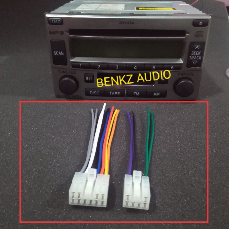 Kabel soket head unit radio tape toyota avanza s dan rush JViC Harga  35,000 Ringgit*Penghantaran Percuma